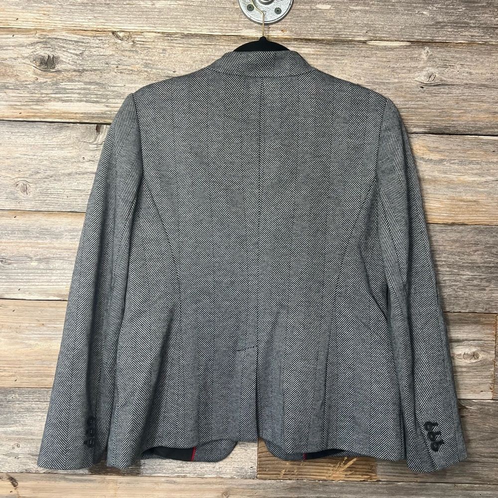 Talbots Classic Herringbone One Button Closure Bl… - image 5